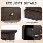 LOUVIXA Farmhouse Dresser 9 Drawer, Bedroom Chest of Drawers, Dressers with 9 Drawers, Wooden Dressers for Bedroom, Living Room, Tv Stand, Entryway(Rustic Yellow)