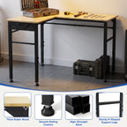 94.5" Heavy Duty Workbench, Height Adjustable Garage Work Table, Workstation Desk with Power Strip2, Workbench with Pegboard, 2000LBS Max Load