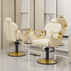 LOUVIXA Barber Chair for Hair Stylist, Height Adjustable Hydraulic Hair Reclining Salon Chair, 360 Degrees Rotation, Multi-Function Shampoo Chair for Salon Barbershop (Grey)