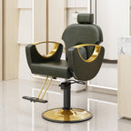 LOUVIXA Barber Chair for Hair Stylist, Height Adjustable Hydraulic Hair Reclining Salon Chair, 360 Degrees Rotation, Multi-Function Shampoo Chair for Salon Barbershop (Grey)
