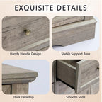 Farmhouse 9-Drawer Dresser – Bedroom Chest of Drawers, Rustic Gray